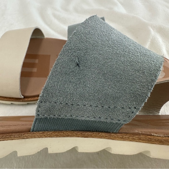 Sorel Ella II Crushed Blue/Chalk Slide Sandals Size 8.5 - Picture 16 of 16